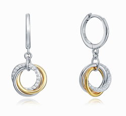 Pendientes Viceroy elegant plata anillas bicolor mujer 13033E100-39