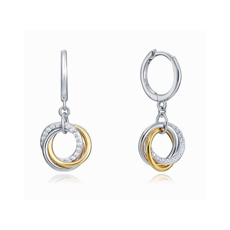 Pendientes Viceroy elegant plata anillas bicolor mujer 13033E100-39