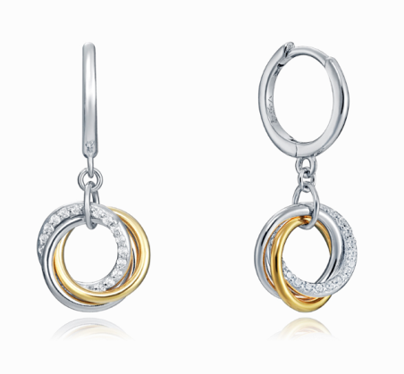 PENDIENTES VICEROY ELEGANT PLATA ANILLAS BICOLOR MUJER 13033E100-39