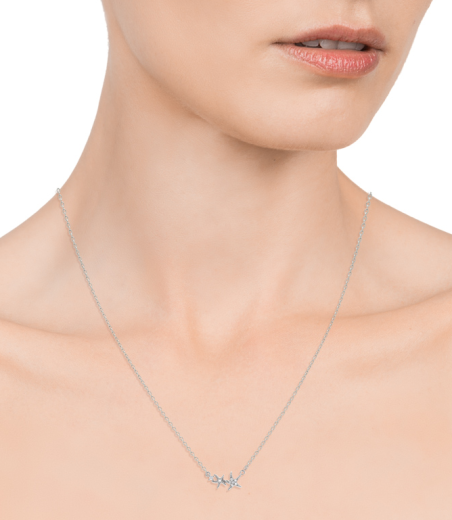 COLLAR VICEROY TREND PLATA ESTRELLAS MAR CIRCONITAS 61074C000-38