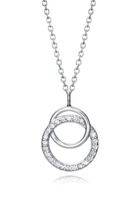 COLLAR VICEROY CLASICA PLATA DOBLE ARO CIRCONITAS MUJER 5110C000-38