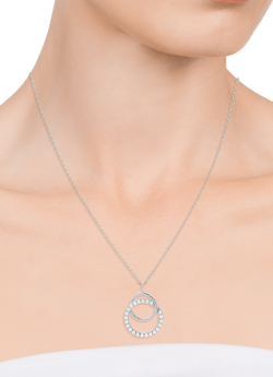 COLLAR VICEROY CLASICA PLATA DOBLE ARO CIRCONITAS MUJER 5110C000-38