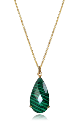 COLLAR VICEROY PLATA DORADA PIEDRA VERDE MALAQUITA 15111C100-42