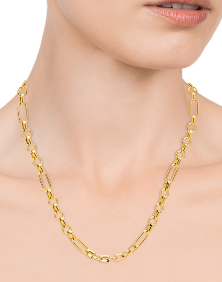 COLLAR VICEROY CHIC ACERO DORADO ESLABONES LARGOS CADENA 75292C09012