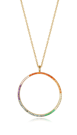 COLLAR VICEROY PLATA DORADA CON PAVE CIRCONITAS COLORES 85027C100-39
