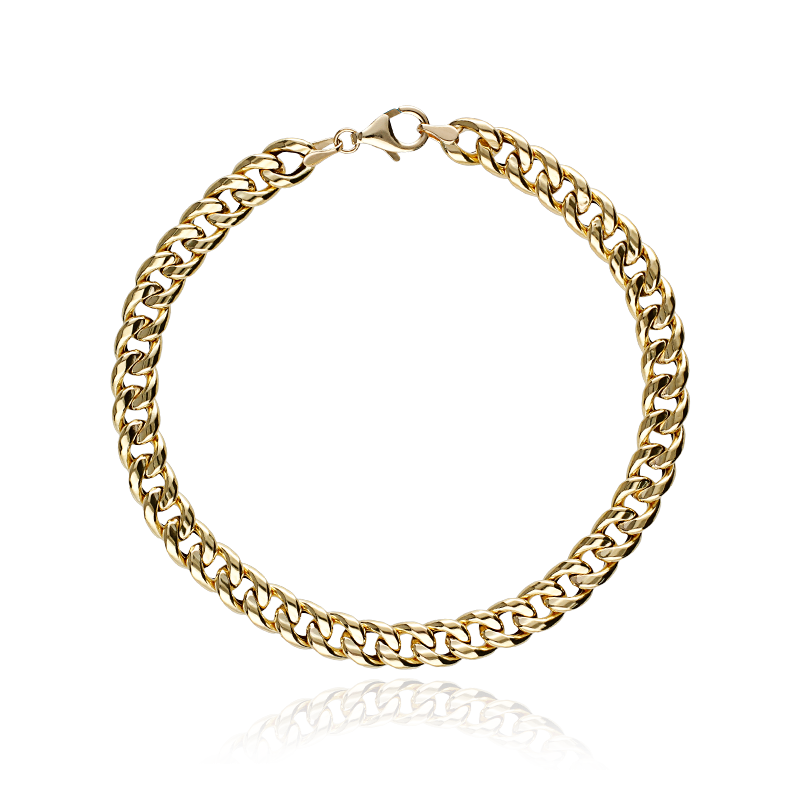 PULSERA BARBADA "VITELIO" ORO 18K 19 cm