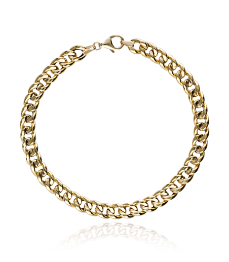 PULSERA BARBADA "VITELIO" ORO 18K 19 cm