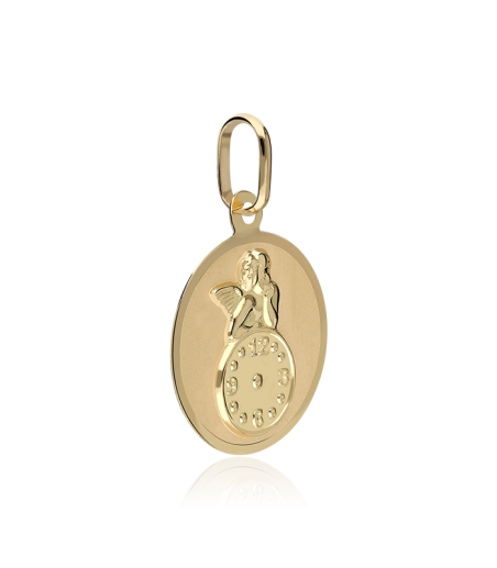 MEDALLA BEBE ORO 18K ANGEL DE LA GUARDA