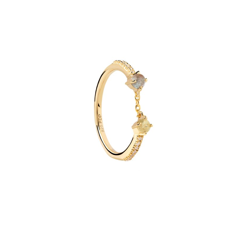 Anillo Pdpaola Zena plata baño de oro AN01-652 Anillo Pdpaola Zena plata baño de oro AN01-652