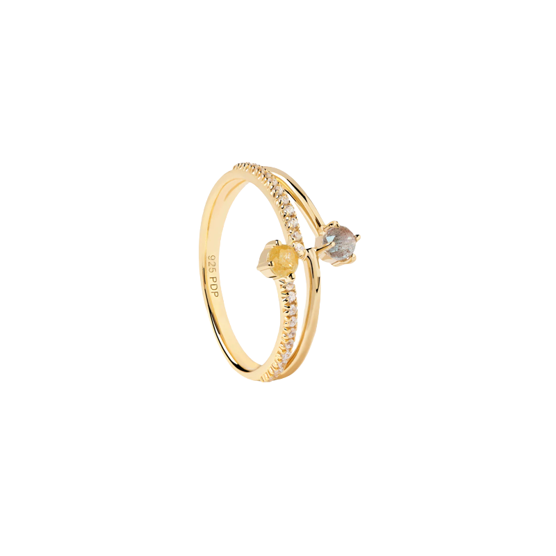 ANILLO PDPAOLA  PATIO PLATA BAÑO DE ORO MUJER AN01-644