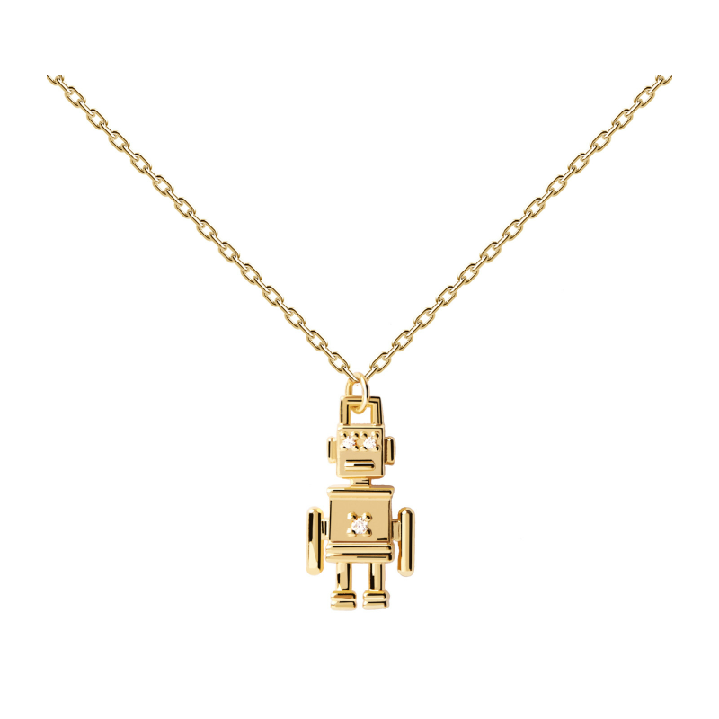 COLLAR PDPAOLA ROBERT PLATA BAÑO DE ORO CO01-412-U COLLAR PDPAOLA ROBERT PLATA BAÑO DE ORO CO01-412-U