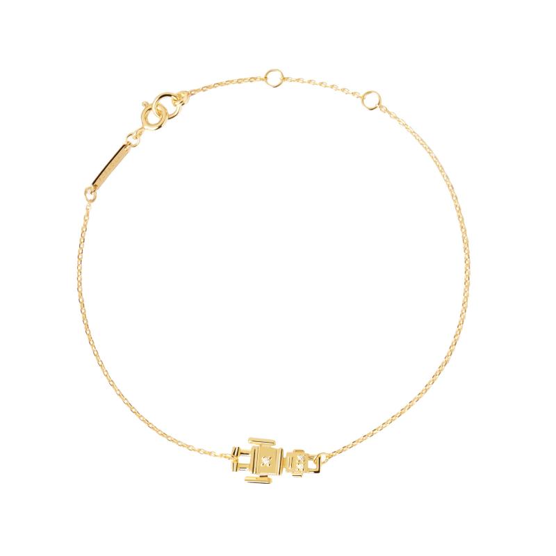 PULSERA PDPAOLA ROBERT PLATA BAÑO DE ORO PU01-171-U PULSERA PDPAOLA ROBERT PLATA BAÑO DE ORO PU01-171-U