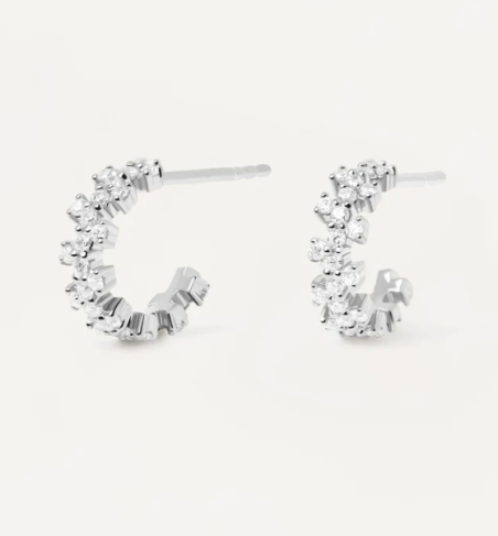 PENDIENTES PDPAOLA DE PLATA LITTLE CROWN MUJER AR02-578-U