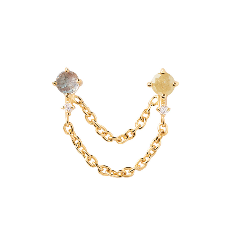 PENDIENTES PDPAOLA PLATA BAÑO ORO PIERCING ZENA AR01-600-U PENDIENTES PDPAOLA PLATA BAÑO ORO PIERCING ZENA AR01-600-U