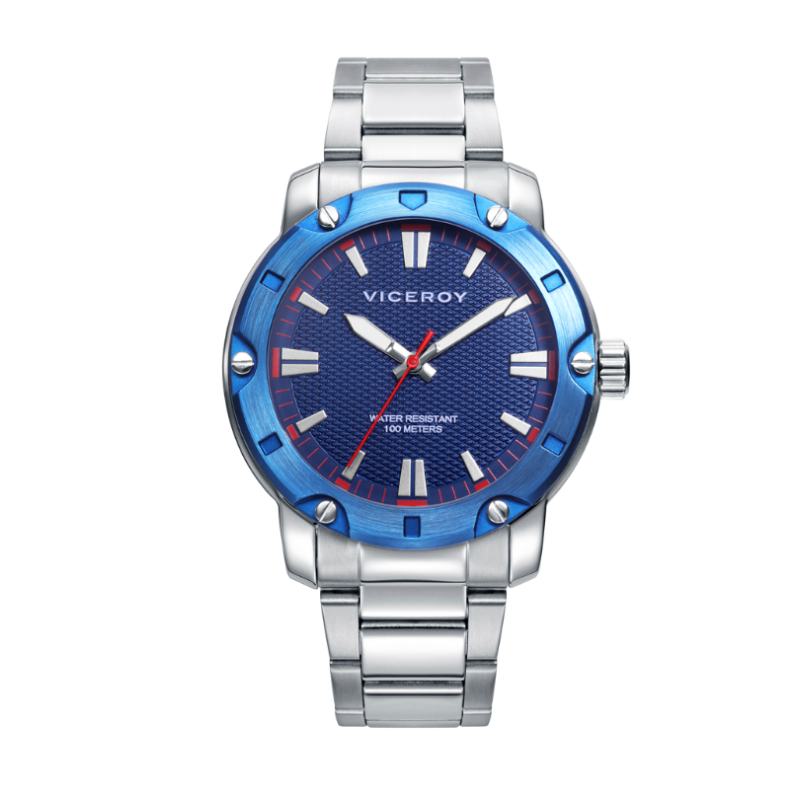 RELOJ VICEROY HEAT ACERO ESFERA AZUL HOMBRE 401273-37