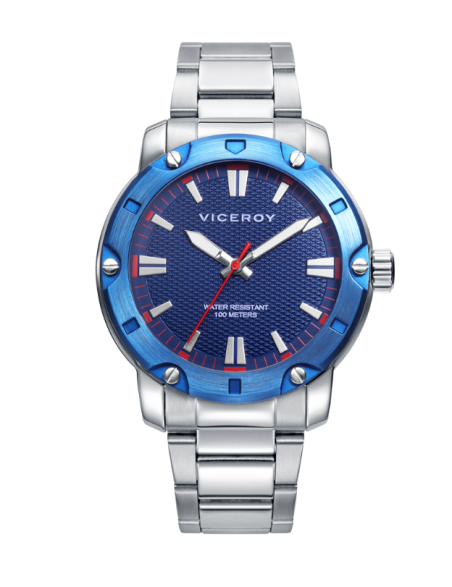 RELOJ VICEROY HEAT ACERO ESFERA AZUL HOMBRE 401273-37