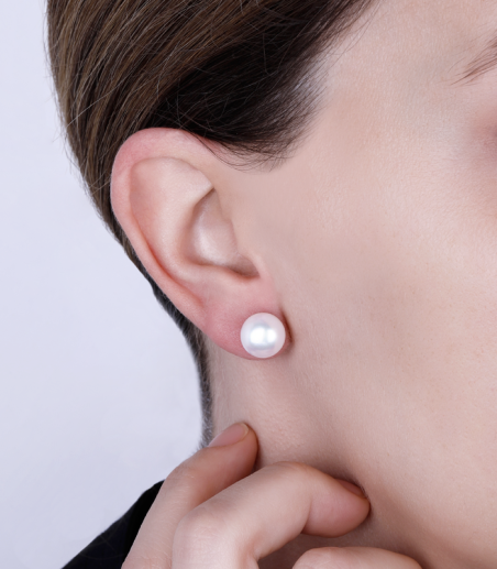 Pendientes oro 18k y perlas 10mm "Frances"