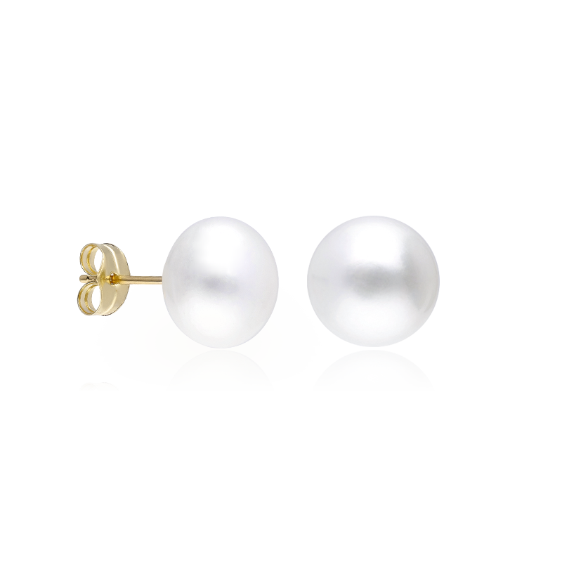 Pendientes oro 18k y perlas 10mm "Frances"