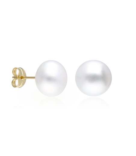 Pendientes oro 18k y perlas 10mm "Frances"