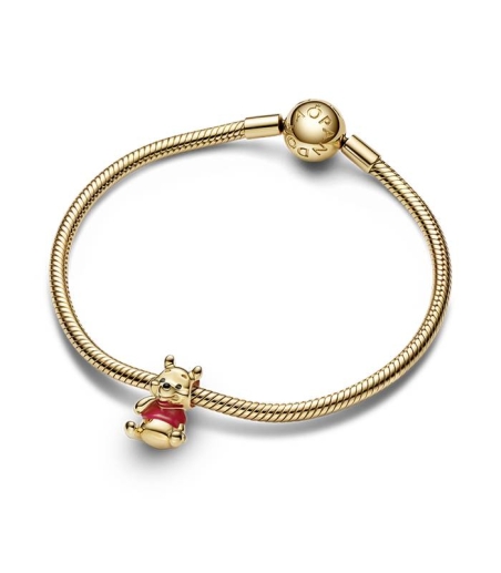 CHARM PANDORA PLATA WINNIE THE POOH DISNEY BAÑO ORO 14K 762212C01