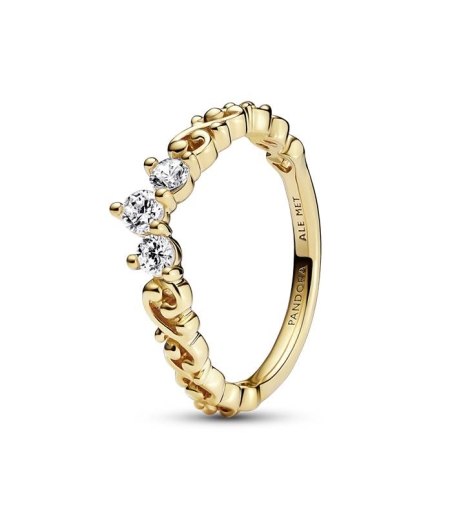 ANILLO PANDORA BAÑO ORO 14K TIARA REMOLINO 162232C01