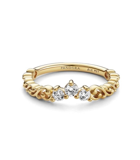 ANILLO PANDORA BAÑO ORO 14K TIARA REMOLINO 162232C01