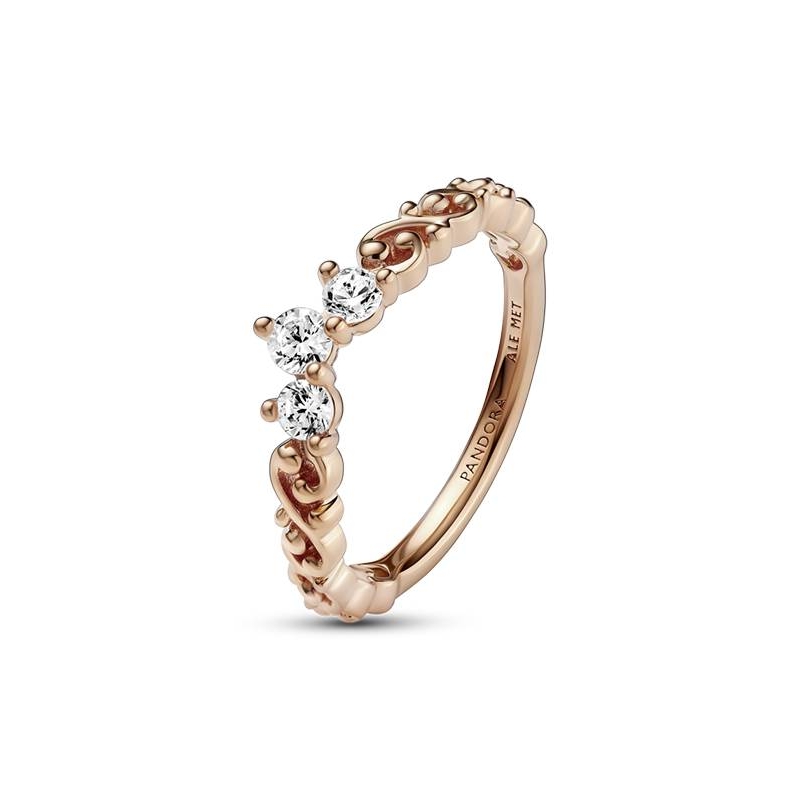 ANILLO PANDORA BAÑO ORO ROSE 14K TIARA REMOLINO 182232C01