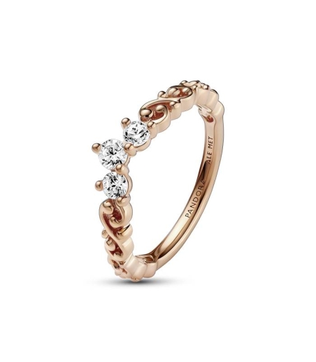 ANILLO PANDORA BAÑO ORO ROSE 14K TIARA REMOLINO 182232C01