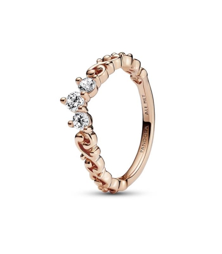 ANILLO PANDORA BAÑO ORO ROSE 14K TIARA REMOLINO 182232C01