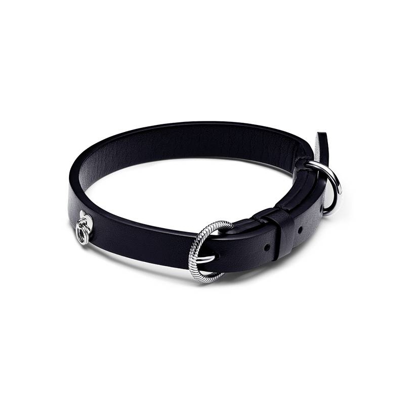 COLLAR PANDORA PARA MASCOTAS TEJIDO VEGETAL NEGRA SIN CUERO 312262C01