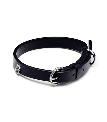 COLLAR PANDORA PARA MASCOTAS TEJIDO VEGETAL NEGRA SIN CUERO 312262C01