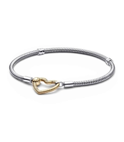 Pulsera Pandora Moments Cadena de Serpiente Cierre Corazón 569539C00