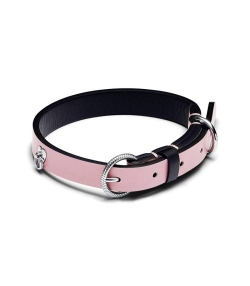 COLLAR PANDORA PARA MASCOTAS TEJIDO VEGETAL ROSA SIN CUERO 312262C02