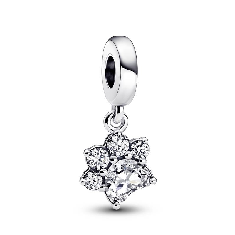 CHARM PANDORA PLATA HUELLA MASCOTA BRILLANTE 792247C01