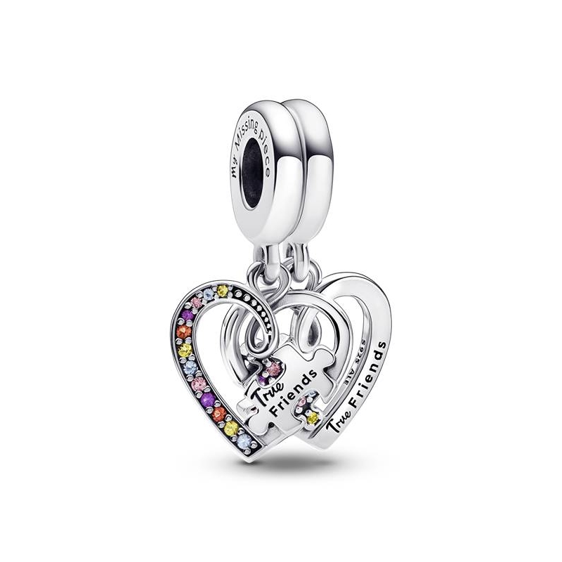 CHARM PANDORA COLGANTE  PLATA PUZZLE CORAZONES AMISTAD 792239C01