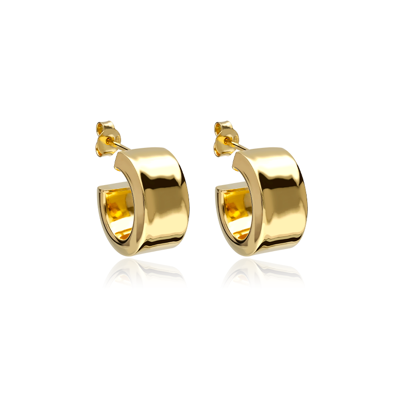 PENDIENTES "VILLAMARÍA" PLATA DE LEY BAÑO ORO 18K