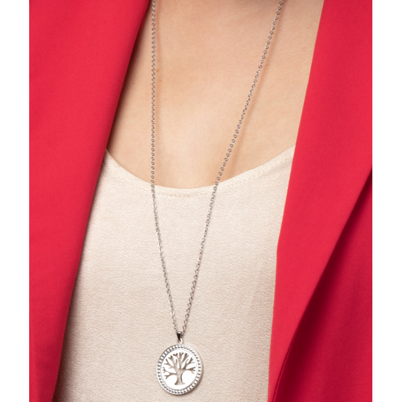 Lotus Style Orecchini Donna In Acciaio – Albero Della Vita E Strass – LS1869-4/1