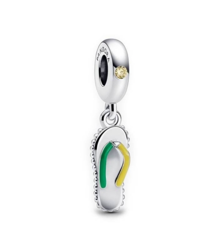 CHARM PLATA PANDORA FLIP FLOP CIRCONITA 792197C01