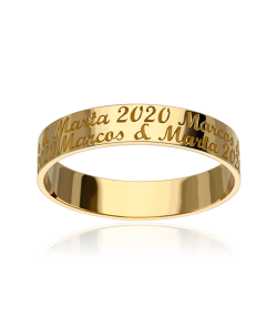 ALIANZA "CAUCASIA" PERSONALIZADA ORO 18K