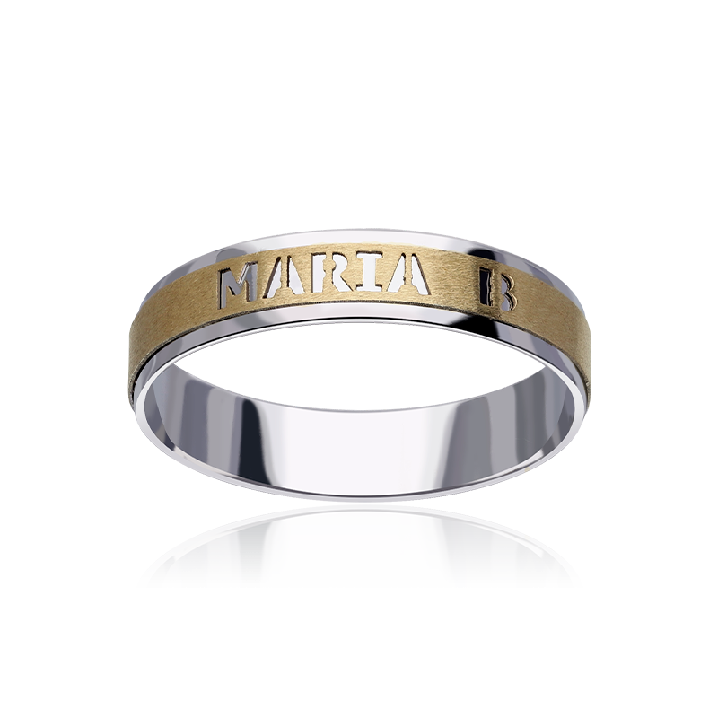 ALIANZA "MANAURE" PERSONALIZADA ORO 18K