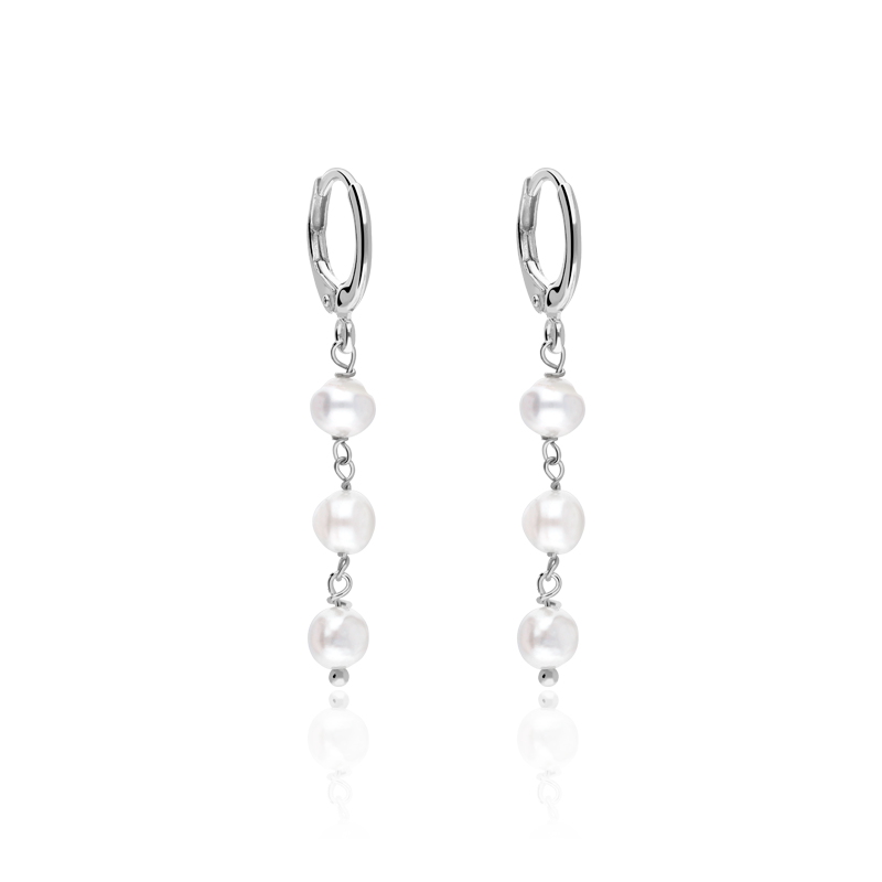 PENDIENTES ARO "PEARL" PLATA DE LEY