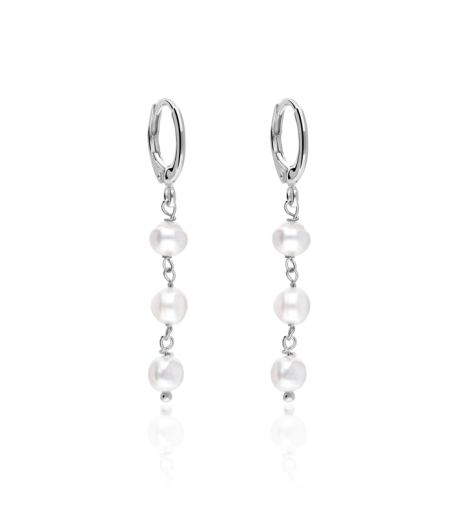 PENDIENTES ARO "PEARL" PLATA DE LEY