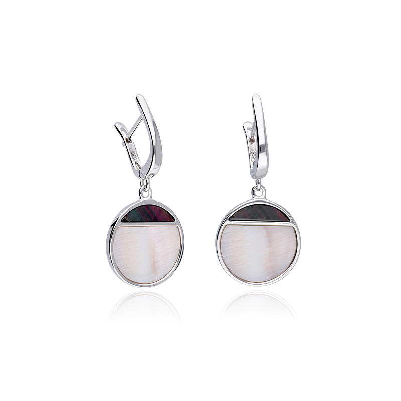 PENDIENTES "NÁCARI" PLATA DE LEY