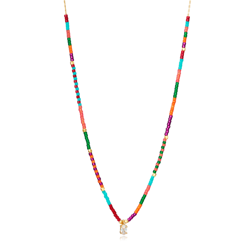 COLLAR VICEROY TREND PLATA BAÑO ORO DISCOS COLORES 13039C100-99