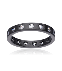 ANILLO "HELLA BLACK" PLATA DE LEY