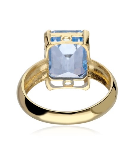 ANILLO "ANTONELLA" AGUA MARINA ORO 18K