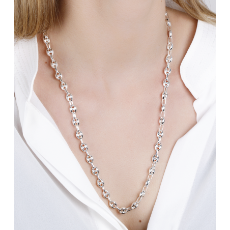 CADENA "SOUTH SEA" PLATA DE LEY 50 CM