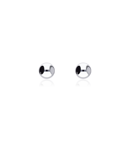 Pendientes "bola" de plata 4mm