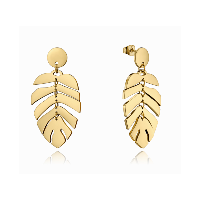 PENDIENTES VICEROY AIR HOJA ACERO DORADO IP MUJER 15137E01012