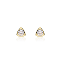 PENDIENTES "TRIGLY" ORO 18K Y CIRCONITA 4MM
